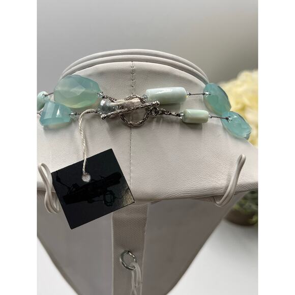 Margo Morrison Silverite, opal, chalcedony, Aqua terra jasper, jasper Necklace - Picture 5 of 8